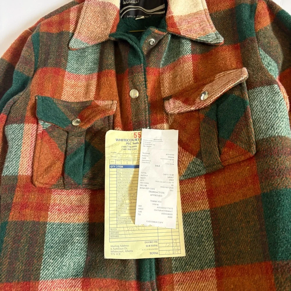Vintage Rare Montgomery Ward wool Men's Plaid Jacket size M but fits smaller - Picture 3 of 15